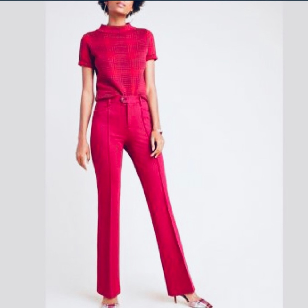 Anthropologie Berry Essential Trousers